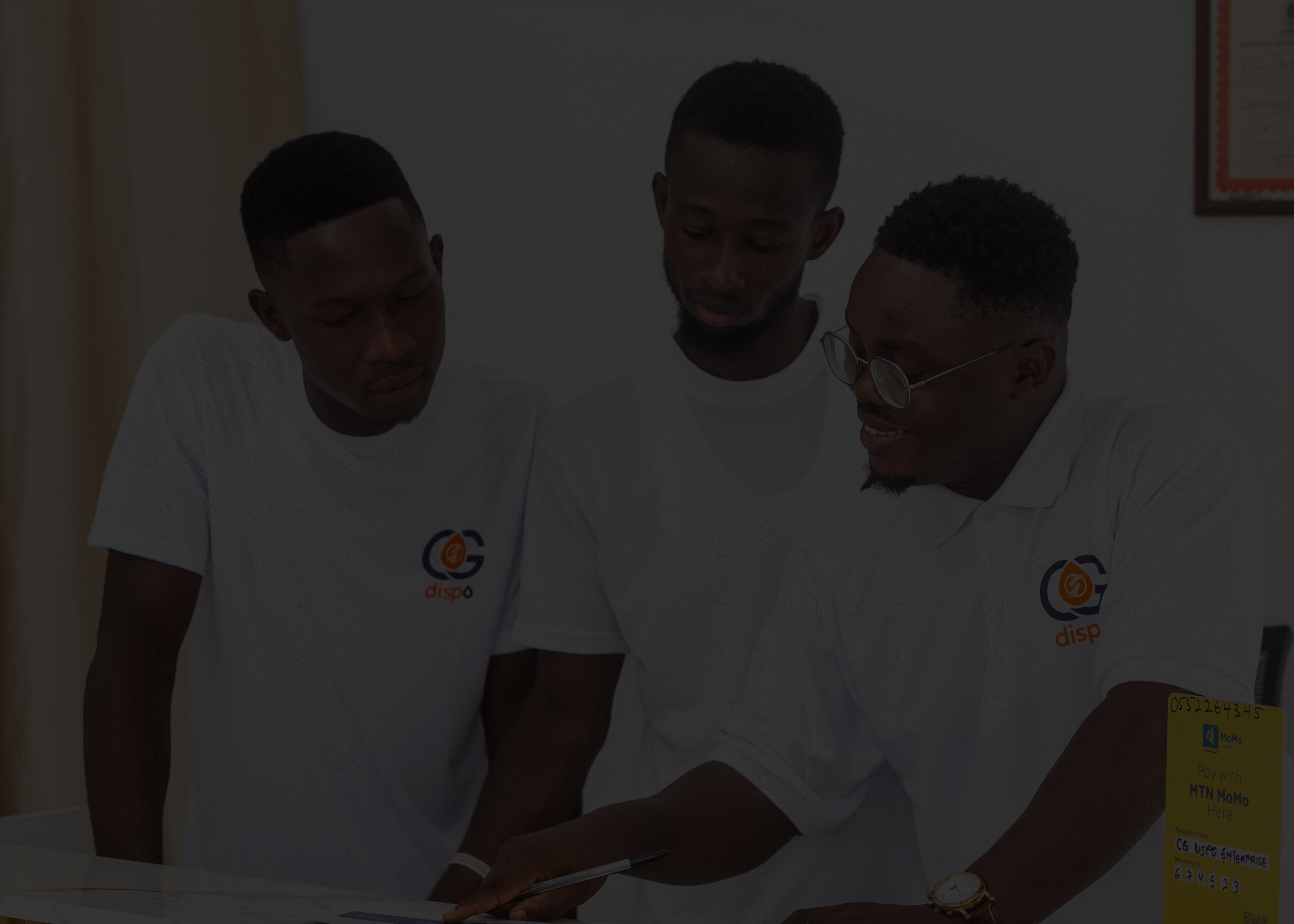 CG Dispo cleaning team reviewing service details